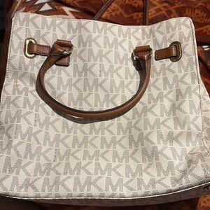 Michael Kors Beige and Brown Tote Bag